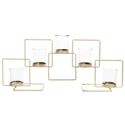 candelabro de metal 21 x 47 cm gold messina 500 11 7 161137 1