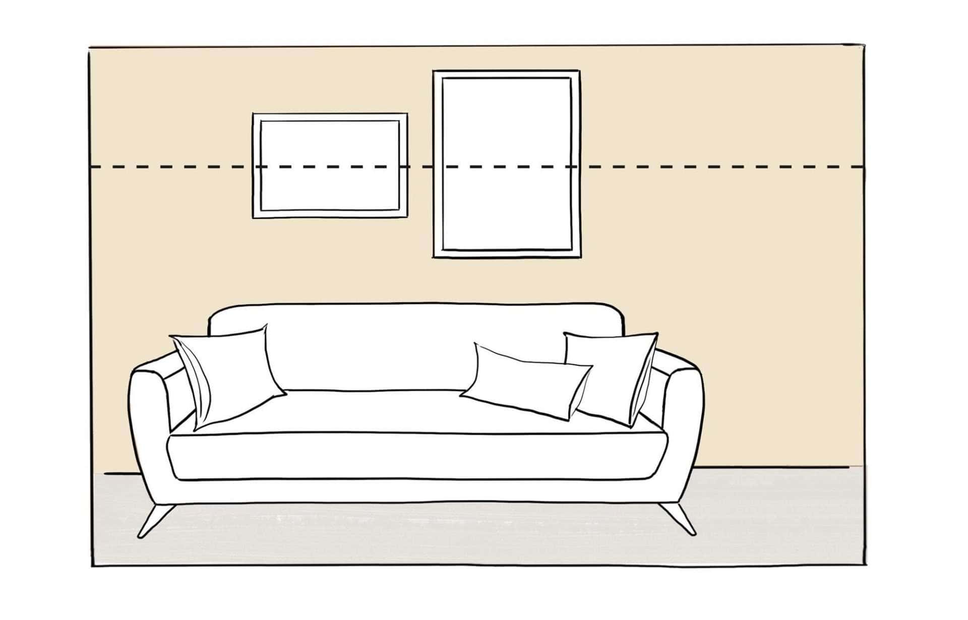 ¿Cómo cuelgo cuadros en el cabecero? 5 cuadros salon