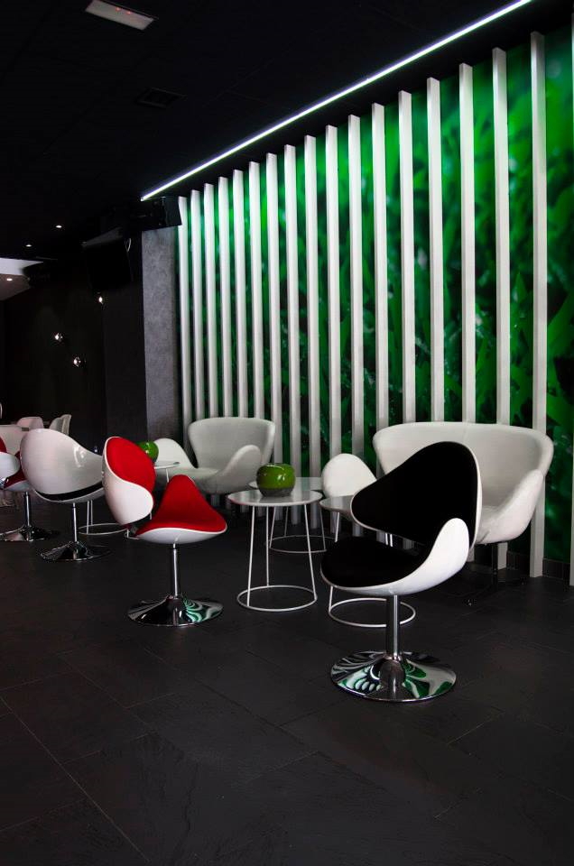 Coffee&Music 8 zona baja de cafe con cesped trasero